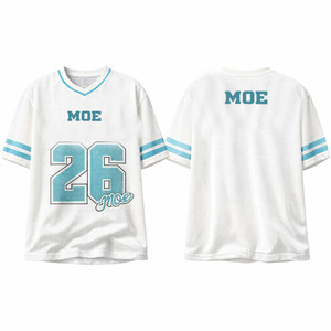 Camiseta de fútbol americano personalizada de malla blanca extragrande para hombre, estilo holgado, hip hop, ropa urbana, transpirable, deportiva - Product Image 2