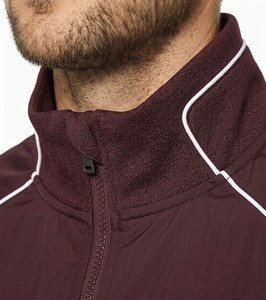 Chaqueta Cortavientos Ligera Color Borgoña para Hombre, Estilo Moderno, Cuello Alto, Cierre Completo, Repelente al Agua, para Deportes al Aire Libre - Product Image 4