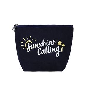 Bolsa de viaje de moda duradera con logotipo personalizado de lona de algodón impresa belleza Cosmética Maquillaje neceser maquillaje - Product Image 4