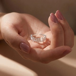 Anillo de Plata 925 con Forma de Flor, Estilo Lindo para Mujer, Uso Diario - Product Image 3