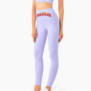 Women <b>Legging</b> Performance Polyester Spandex Fabric Breathable Lightweight Construction Flexible Fit Yoga Running Activewear OEM - Product Image 4
