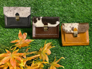 Nuevas carteras de monedas pequeñas de cuero de piel auténtica hechas a mano, carteras de cuero de piel de vaca auténtica muy elegantes y duraderas - Product Image 2