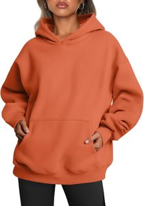 Sudadera con Capucha Oversize Unisex ODM, Color Sólido, Algodón, Diseño con Bolsillo de Felpa, Ropa Casual de Otoño, Transpirable, Corte Regular - Product Image 4