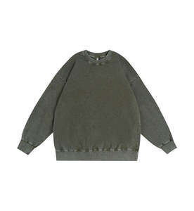 เสื้อสเวตเตอร์ไหมพรมเฟรนช์เทอร์รี่เนื้อหนาแบบสั่งทำพิเศษสำหรับผู้ชาย OEM 2026 พร้อมโลโก้  ทรงโอเวอร์ไซส์ ไหล่ตก  สำหรับฤดูใบไม้ร่วง  แบบยูนิเซ็กส์ - Product Image 3
