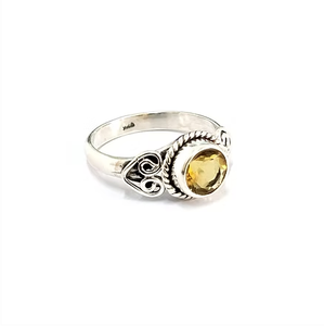 Anillo de Citrino Natural, Plata de Ley 925, Anillo con Gema Amarilla para Unisex, Piedra de Nacimiento de Noviembre, Joyería al por Mayor - Product Image 4