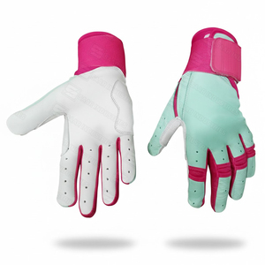 Prix de gros de haute qualité Gants de frappeur de baseball pour jeunes Gants de frappeur en cuir respirants robustes personnalisés pour hommes et femmes - Product Image 2