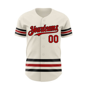 Camiseta de Béisbol Yourteams para Hombre, Manga Corta, Poliéster Transpirable, Cierre de Botones, Ropa Deportiva para Adultos, Personalizada con Serigrafía - Product Image 1