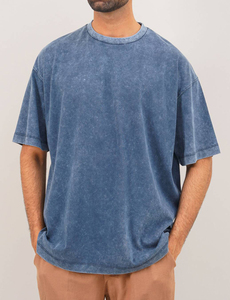 2026 Men's Oversized Washed Cotton T-<b>Shirt</b> O-Neck Short Sleeve Solid Color Casual Wear Custom Logo T-<b>Shirt</b> For Men's - Product Image 3