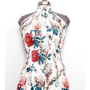 Women's <b>Romantic</b> Sweet Summer Long Floral Print 100% Cotton Eco-Friendly Kimono <b>Dress</b> Natural Waist Soft Casual Beach Sleepwear - Product Image 3