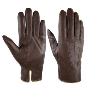 Gants de sport d'extérieur pour adultes, best-sellers, confortables, en cuir de mouton, couleur marron, unisexes, gants de mode - Product Image 3