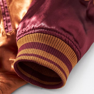 Servicio OEM, Chaqueta Casual para Hombre, Estilo Urbano, Chaqueta de Béisbol con Logotipo Bordado Personalizado, Chaqueta Bomber de Seda y Satén para Hombre y Mujer - Product Image 4