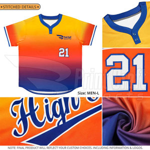 High Quality Custom Logo <b>Baseball</b> Two Button Shirts Quick Dry Breathable <b>Baseball</b> Two Button Shirts - Product Image 2