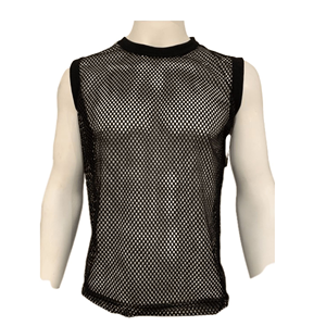 Débardeur sans manches en maille noire pour homme, col rond, respirant, en polyester uni, pour l'entraînement estival, coupe classique pour adulte - Product Image 1