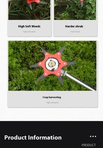 Lames de tondeuse à gazon de haute qualité, accessoires de tondeuse à gazon, balai, machine à couper, <span class=keywords><strong>couleur</strong></span> rouge. - Product Image 6