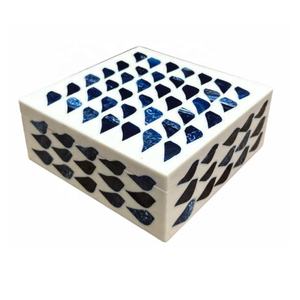 Caja de joyería decorativa con incrustaciones de hueso hechas a mano con diseño geométrico, caja de almacenamiento de joyería, hechas a mano cajas decorativas, vajilla con incrustaciones de hueso - Product Image 5