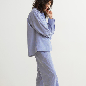 Meilleure Vente : Ensemble de Nuit Personnalisé pour Femme – Pyjama d'Été en Soie/Coton, Motif Uni, Haute Qualité, Confortable - Product Image 3