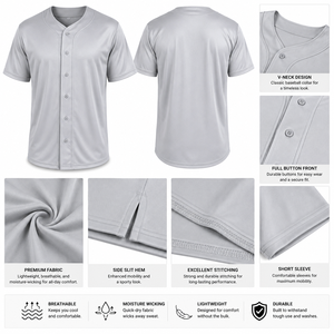 Maillot de sport élégant offrant un confort moderne et des performances respirantes pour les clubs sportifs et les matchs de baseball organisés - Product Image 6