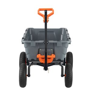 Carrello da Giardino Versatile e Resistente con Manico a Doppia Funzione, Telaio in Acciaio da 6,48 Cu.ft e Vano in Polietilene, Montaggio Semplice - Product Image 4