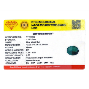 Natural Zambian Emerald 5.15 Carat Oval Cut Loose Gemstone for Fine Jewelry - Product Image 4