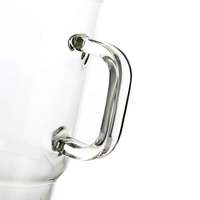 Vaso de Vidrio Transparente de 40 oz con Tapa de Bambú y Asa Esmerilada, Taza de Viaje para Sublimación, Botellas de Agua para Cerveza