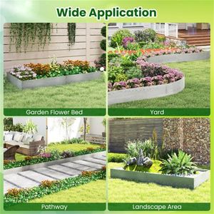 Bordatura per Giardino in Metallo Zincato con 6 Pannelli Flessibili, Inclusi Accessori da Giardinaggio - Product Image 4