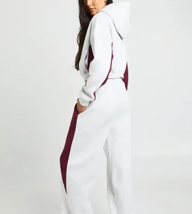 Conjunto Deportivo de Sudadera Oversize con Cuello Redondo y Pantalones Anchos para Mujer, Logotipo Personalizado, Marca Privada, Proveedor de Ropa al Por Mayor - Product Image 2