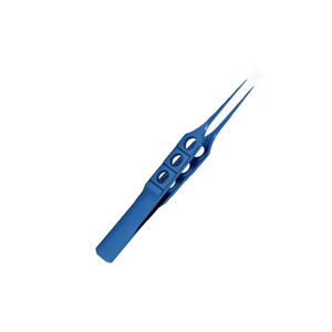 คีมผูกไหม SureMed Instruments รุ่น McPherson แบบตรง เคลือบไทเทเนียมสีน้ำเงิน ขนาด 10 มม. ปากเรียบ สำหรับผูกไหมเบอร์ 8-0 ถึง 11-0 - Product Image 1