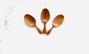 Cuchara de Cocina Hecha a Mano con Madera de Olivo Natural, Cuchara de Servir de Madera de Lujo, Segura para Alimentos, Ecológica y Sostenible, Utensilio de Cocina para Comer - Product Image 5