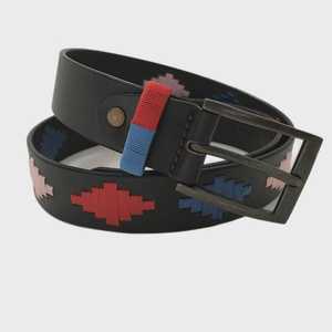 Ceinture en cuir véritable Polo de haute qualité avec boucle à ardillon en laiton à motif géométrique pour hommes et femmes – Tendance et très vendue - Product Image 1
