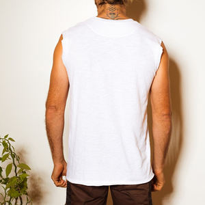 Summer Wear Good Selling Best Supplier Adult Cut Off Sleeveless French Terry Print <b>Men</b> Wear Cut Of Sleeve <b>Shirts</b> - Product Image 4