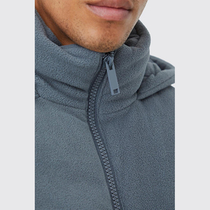 Veste streetwear personnalisée de haute qualité, tendance, en polyester/coton uni, avec fermeture éclair intégrale, imperméable, coupe-vent et respirante - Product Image 6