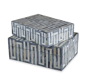 Antique Finish Bone Inlay Eco-Friendly Luxury Jewelry <b>Box</b> Natural Crafts Decorative Organizer Home Vanity Decor Kitchen - Product Image 6