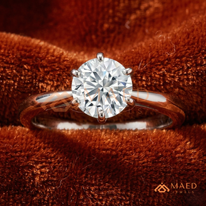 925 Sterling <b>Silver</b> Round Cut Engagement <b>Ring</b> Women Classic 6 Prong <b>Solitaire</b> Wedding <b>Ring</b> Minimal Fine Jewelry - Product Image 1