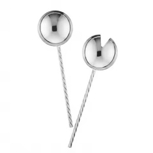 Juego de Cubiertos de Metal Modernos para Servir Ensaladas, Tenedor y Cuchara con Acabado Espejo, Resistentes al Óxido, Aptos para Alimentos, para Catering - Product Image 2