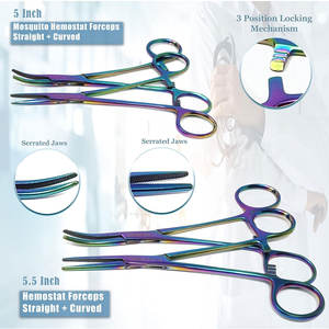 ชุดอุปกรณ์ผ่าตัดแบบมืออาชีพ 23 ชิ้น หลายสีรุ้ง สำหรับการศึกษากายวิภาคศาสตร์ พร้อมด้ามมีดผ่าตัดและใบมีด - Product Image 4