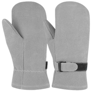 Mitaines de boulangerie en cuir de vachette pleine fleur, respirantes, de qualité supérieure, avec manchette de sécurité réfléchissante, résistantes à la chaleur, pour usage industriel - Product Image 2