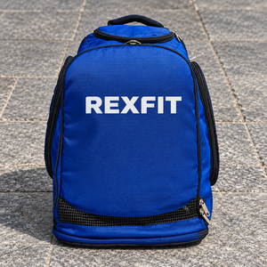 Bolsa de Raqueta de Nailon Azul REXFIT con Cierre de Cremallera, Impermeable, 50-70L, Estuche de Transporte Cruzado, Personalizado, Unisex - Product Image 1