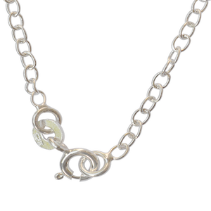 Cadena de Eslabones Ovalados de Plata 925 de 45 cm, Cadenas de Plata de Ley 925 para Hombres, Mujeres y Niños - Product Image 1