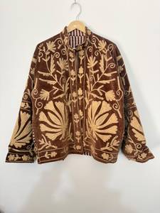 Artisan <b>Velvet</b> Suzani <b>Jacket</b> for <b>Women</b> Luxury Handmade Embroidered Floral Woven Eco-Friendly Lightweight Boho Outerwear - Product Image 1