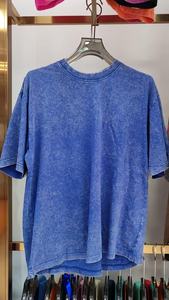 Camiseta de hombre lisa, holgada, gris claro, suave, vintage, con lavado ácido, 230 g/m², personalizada, verificada para gimnasios, al por mayor - Product Image 2