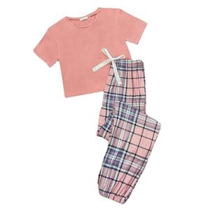 Elegant <b>Satin</b> Women's Summer Pajamas Set with Elastic Waist and Breathable Fabric - Product Image 5