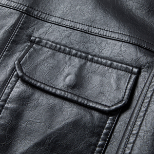 Custom Design Fashion Classic Leather Motorcycle <b>Jacket</b> OEM Front Logo Men <b>Slim</b> <b>Fit</b> Genuine Cowhide Skin Coat Streetwear - Product Image 5