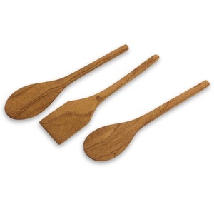 Juego de espátulas clásicas de madera de olivo, utensilios de cocina para freír, revolver, mezclar, servir y hornear - Product Image 4