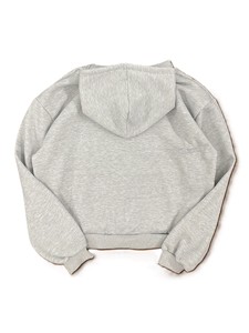 เสื้อฮู้ดผู้ชายทรงปกติ สีเทาล้วน ผ้าฝ้ายฟลีซ 100% สวมใส่สบาย มีกระเป๋าหน้า ระบายอากาศได้ดี แห้งเร็ว น้ำหนัก 370 กรัม - Product Image 2