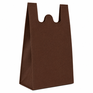 Bolsa de Compras Reutilizable Premium Marrón de Tela No Tejida con Corte en W, Resistente y Ecológica para Empaquetado de Comestibles, Fabricada con Materiales de Primera Calidad para Negocios - Product Image 3