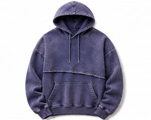 Sweat-shirt à capuche pour homme, coupe classique, couleur unie, denim, anti-boulochage, décontracté, automne, tricoté, avec poches, Spandex/Coton, séchage rapide - Product Image 1