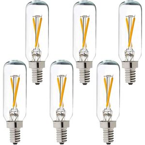 Lampadina LED T6 Dimmerabile 25W Candelabro con 2700K Luce Chiara 200lm 2W E12 T25 LED Confezione da 6 - Product Image 1