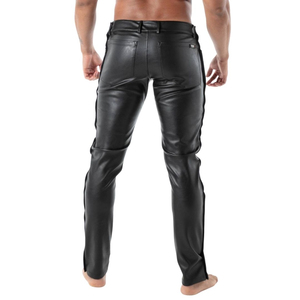 Pantalones de Cuero Estilo Kinky para Hombre, Negros, Ajustados, Sexys, para Discoteca, Fiesta Nocturna, Pantalones de Moda, Estilo Premium - Product Image 5