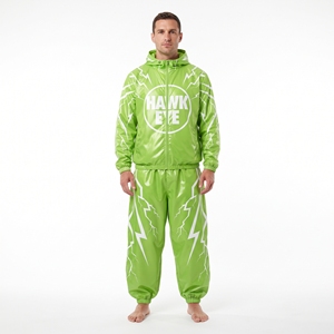 Ensemble de survêtement coupe-vent uni pour homme, vêtements de sport en nylon en gros - Product Image 4