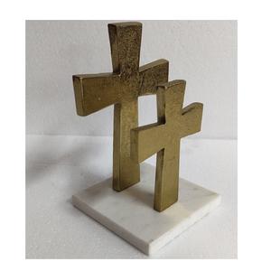 Escultura Moderna Abstracta, Objeto Decorativo para Mesa, Accesorios para el Hogar y la Oficina, Decoración Dorada, Soporte de Arco Metálico Semicircular - Product Image 3